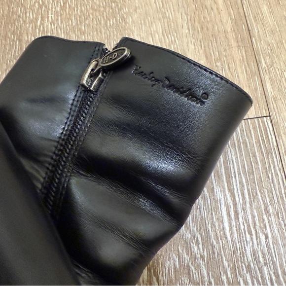 HARLEY-DAVIDSON Women's Leather NATALYA Biker Black Boots POINTED TOE Sz 6.5 - Picture 4 of 10